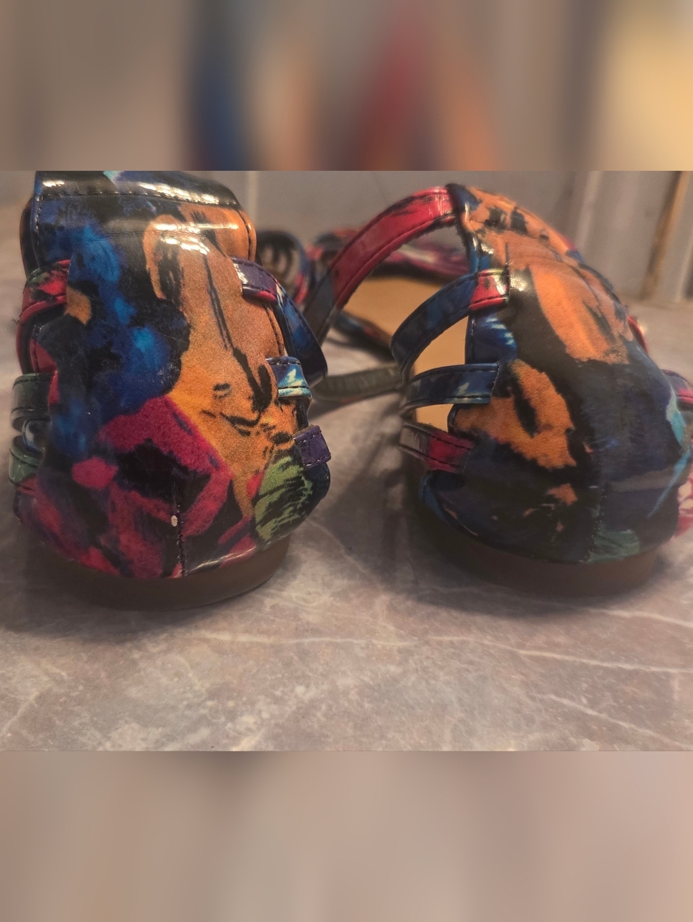 Steve Madden Women's Multicolor Strappy Flat Sandals - Picture 3 of 6
